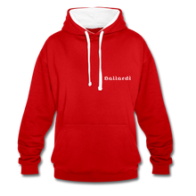 Cargar imagen en el visor de la galería, Contrast Colour Hoodie - red/white