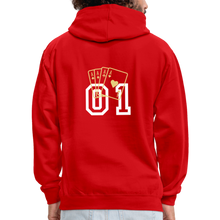 Cargar imagen en el visor de la galería, Contrast Colour Hoodie - red/white