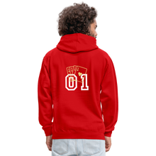 Cargar imagen en el visor de la galería, Contrast Colour Hoodie - red/white