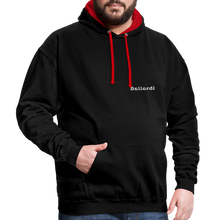 Charger l&#39;image dans la galerie, Contrast Colour Hoodie - black/red
