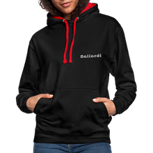 Load image into Gallery viewer, Contrast Colour Hoodie - black/red
