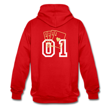 Load image into Gallery viewer, Contrast Colour Hoodie - red/white
