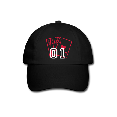 Black One Baseball Cap - black/black