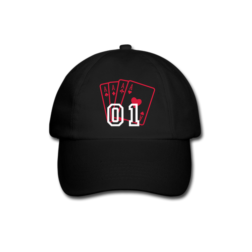 Black One Baseball Cap - black/black