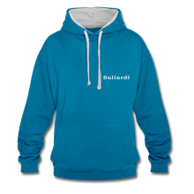 Load image into Gallery viewer, Contrast Colour Hoodie - peacock blue/heather grey
