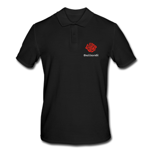 Rose Men's Polo Shirt - black