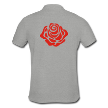 Carregar imagem no visualizador da galeria, Rose Men&#39;s Polo Shirt - heather grey
