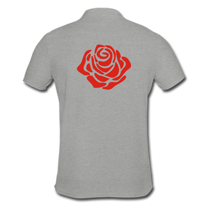 Rose Men's Polo Shirt - heather grey